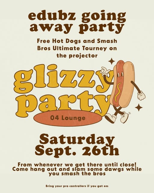 Flyer for the Glizzy party at The 04 Lounge on Saturday, Sept. 26.